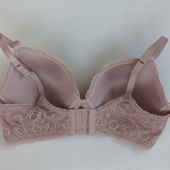 Aerie Real Happy Plunge Lace Push Up Bra 32C - Picture 6 of 10